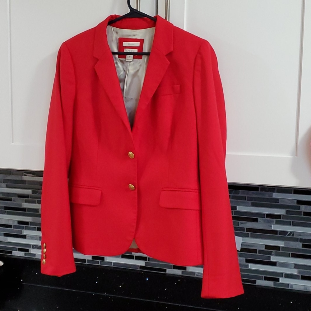 J. Crew Red schoolboy blazer